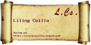 Liling Csilla névjegykártya
