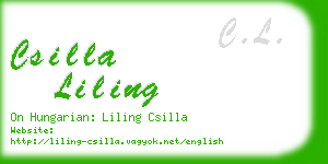 csilla liling business card